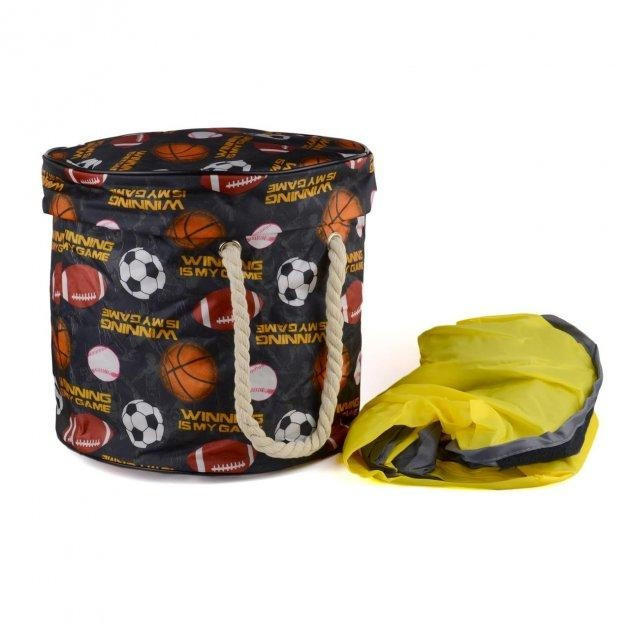 Дитячий Килимок 2в1: Ігровий Килимок та Сумка-Органайзер для Іграшок м'ячі, фото 1