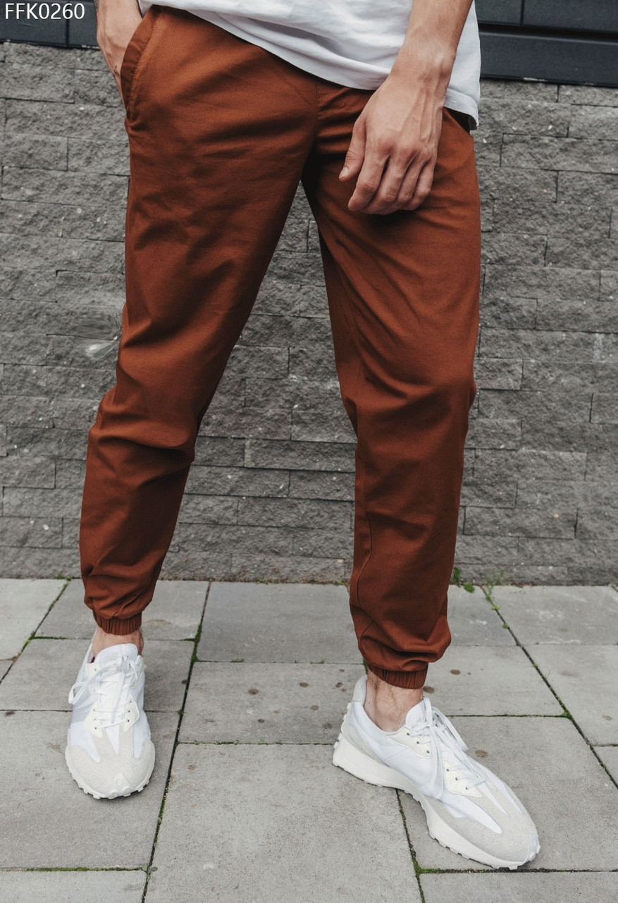 Джоггеры мужские брюки Staff filo brown коричневый FFK0260