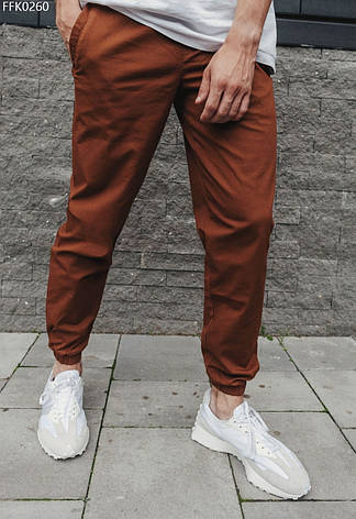 Джоггеры мужские брюки Staff filo brown коричневый FFK0260, фото 2