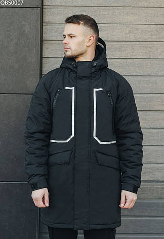 Зимняя парка мужская Staff ramm black чёрный QBS0007, фото 2