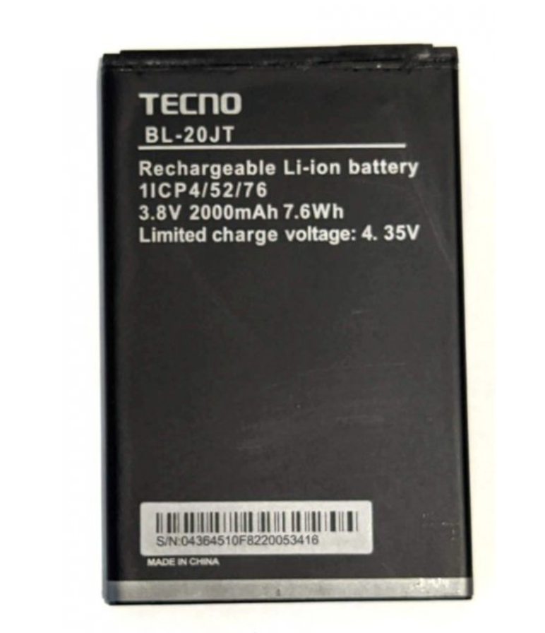 Акумуляторна батарея (АКБ) для Tecno BL-20JT оригінал Китай POP F1, POP F2 2000 mAh,
