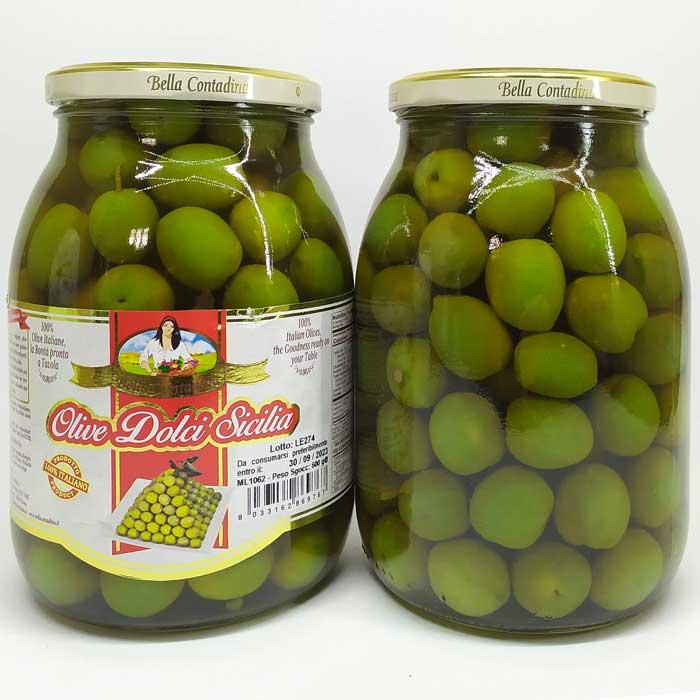 Солодкі сицилійські оливки Bella Contadina, 1 кг
