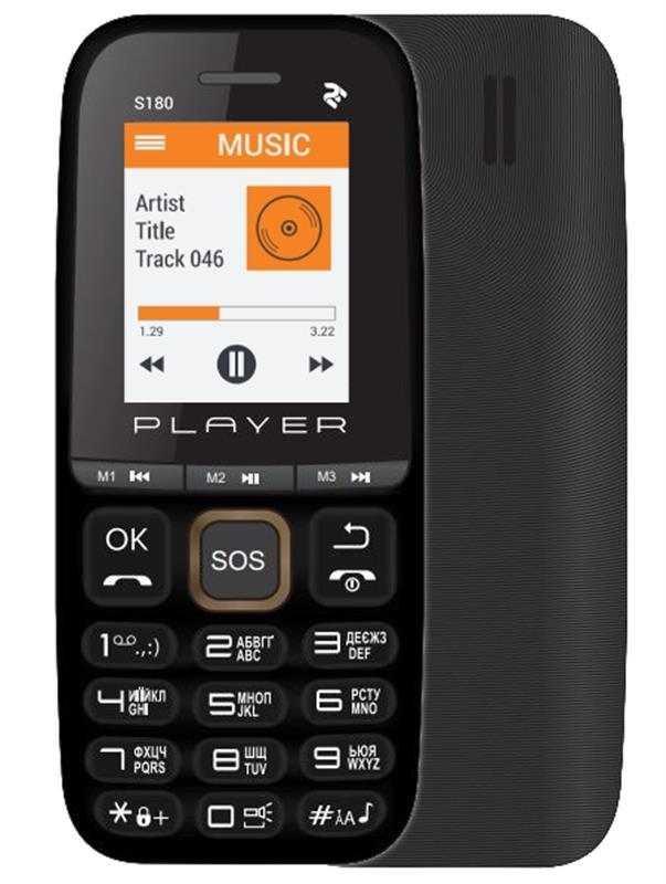 Мобільний телефон 2E S180 2021 Dual Sim без ЗУ Black&Gold (688130243384)