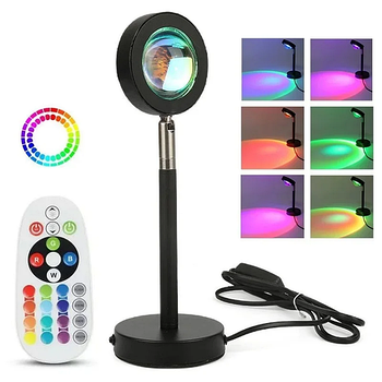 Лампа LED для селфі-ефект сонця, лампа заходу сонця RGB + пульт F-20 SUNSET LAMP (60)