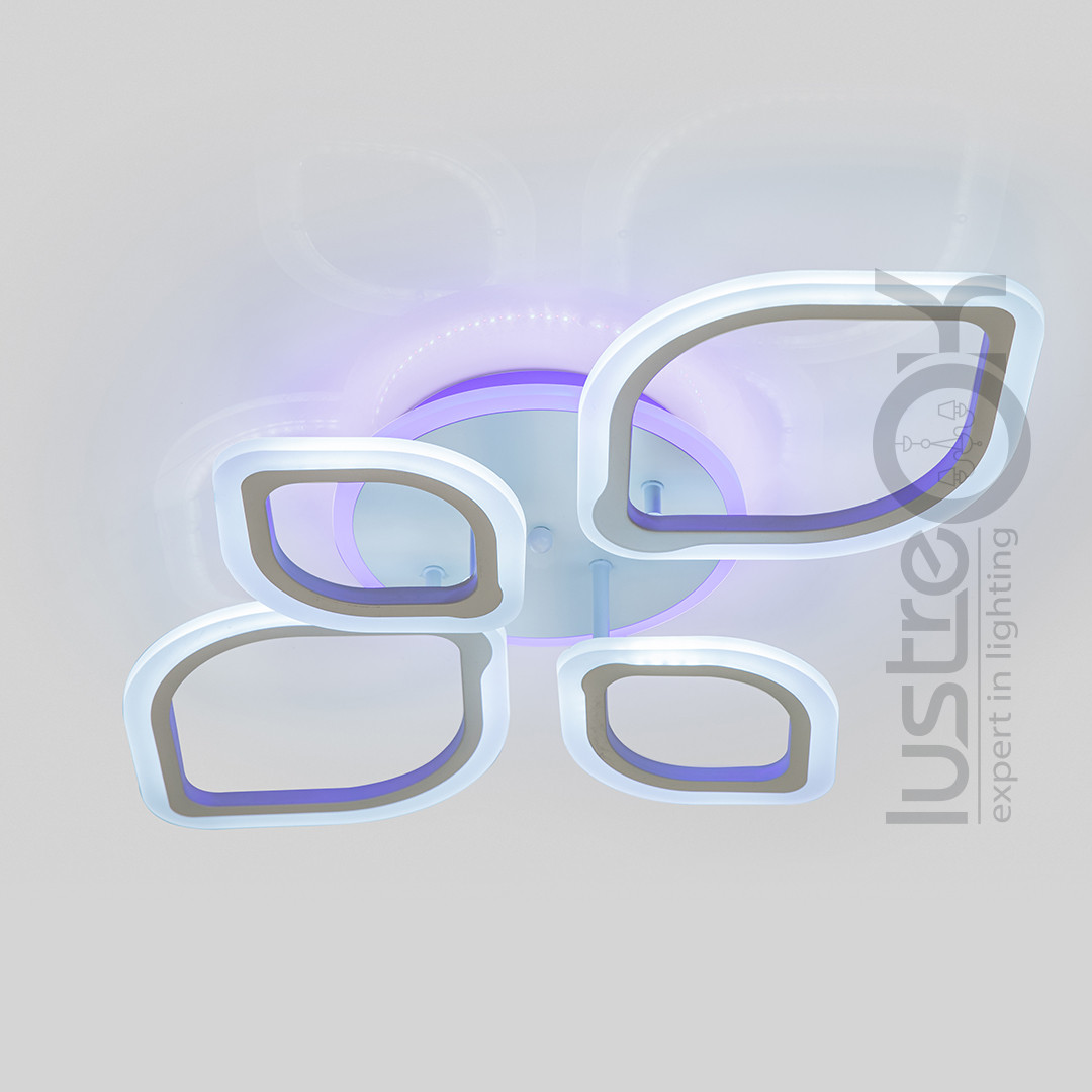 Світлодіодна LED люстра з пультом керування до 15 м² 80W MX2407/A8073/2+2WH LED, фото 1