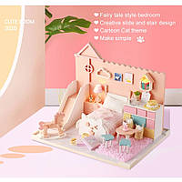DIY Кукольный дом ручной сборки модель DIY Дом meow Миа Zp02