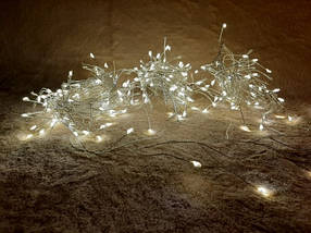 Гірлянда-кластер, срібна струна, 15 м, "Luca Lighting", теплий білий, фото 3