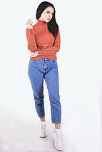 S/M (42-46). Гольф жіночий Мілано / водолазка базова однотонна - колір цегляний, фото 4