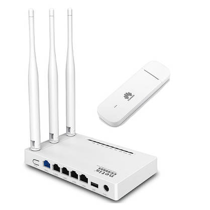 4G WI-FI комплект "Домашній інтернет Київстар" (Роутер Netis 5230 + Модем Huawei E3372+ антена 24 Дб), фото 5