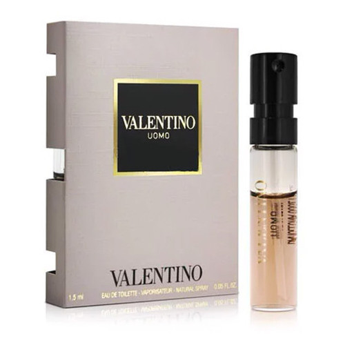 Пробник туалетної води Valentino Uomo edt 1,5ml оригінал, чоловічі парфуми з ароматом шкіри та кави