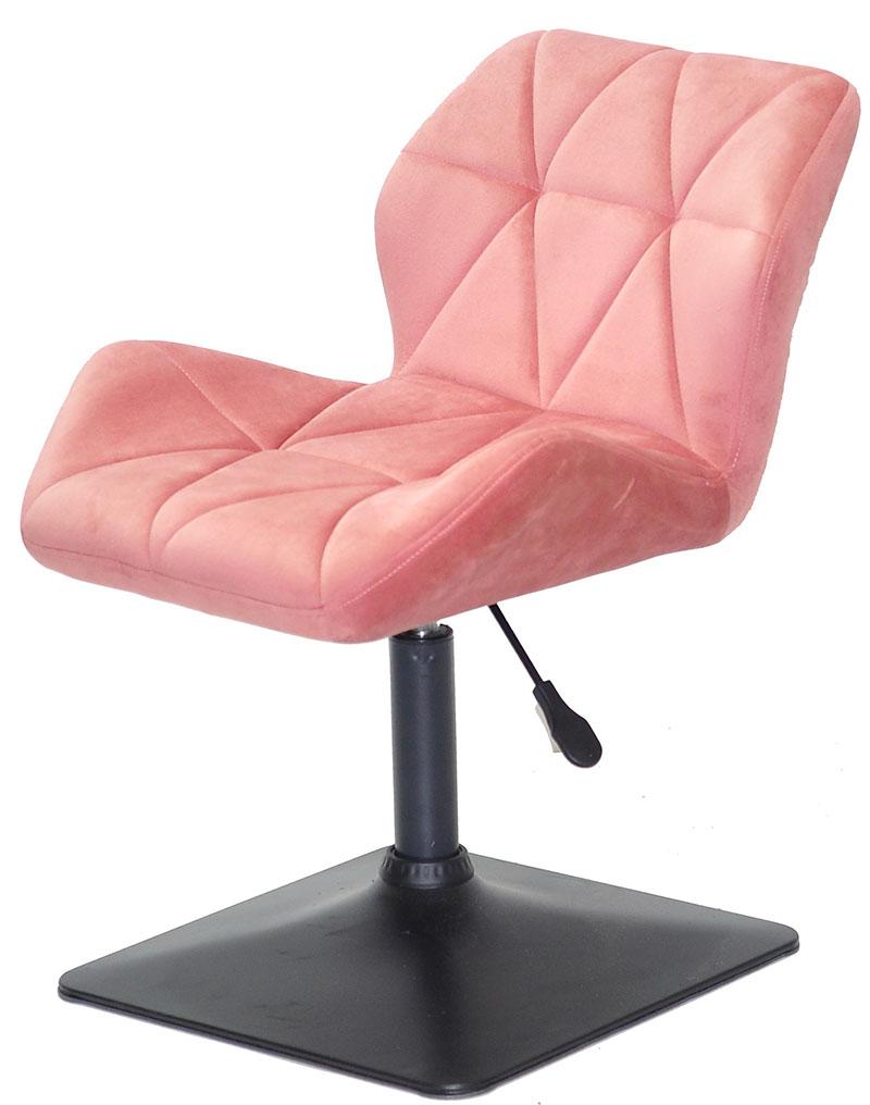 Стілець Paris 4 BK-BASE теракотовий 1018 велюр, на чорній квадратній опорі з регулюванням висоти, фото 1