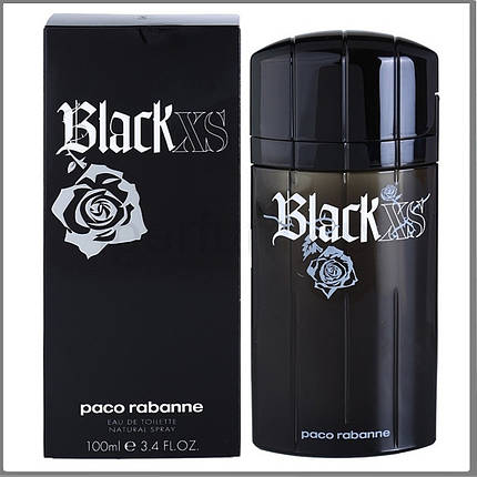 Paco Rabanne Black XS туалетна вода 100 ml. (Пако Рабанн Блек Ікс Ес), фото 2