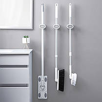 ДЕРЖАТЕЛЬ ДЛЯ ШВАБРЫ КЛЕЯЩИЙСЯ BP-19 WHITE/GRAY, фото 5