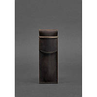 Кожаный чехол для ручек 1.0 темно-коричневый Crazy Horse