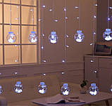 Світлодіодна гірлянда-бахрома на 108 Led світлодіодів "Чарівні кулі" 12 куль 4.5 м Білий, фото 4