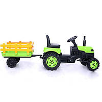 Дитячий трактор на педалях (2005) з причепом зелений