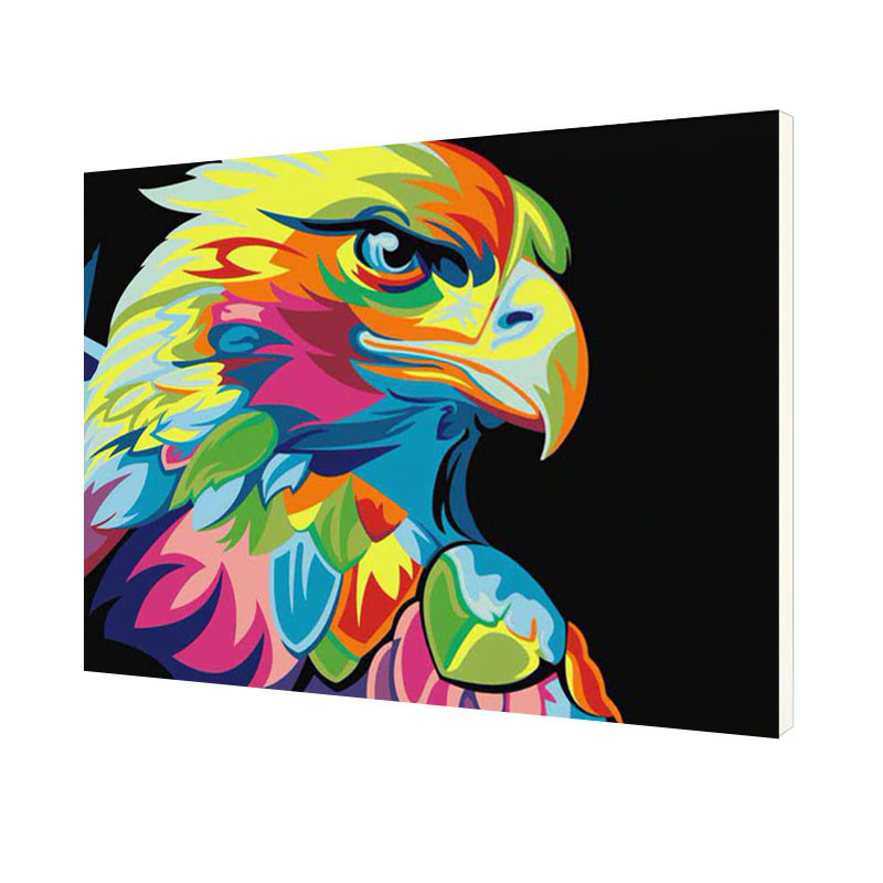 Зображення на цифрах Lesko Diy X2131 "Rainbow Eagle" 40-50см Набір для творчості