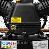 Компресор 200 л, 7,5 кВт, 380 В, 10 атм, 1050 л/хв. 3 циліндра INTERTOOL PT-0040, фото 7