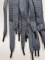 Шнурки плоский чехол поліестер 15мм темно-сірий 1,25м