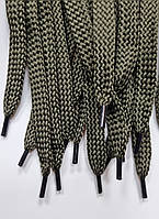 Шнурки плоский чехол поліестер 15мм хакі 1,25м