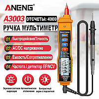 Портативный цифровой мультиметр ручка ANENG A3003 Orange на 4000 отсчетов с NCV