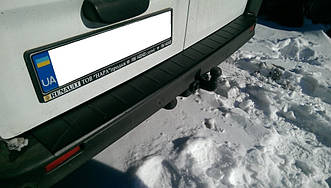 Renault Trafic / Opel Vivaro (2001-2015) - накладка на задній бампер ABS чорний колір