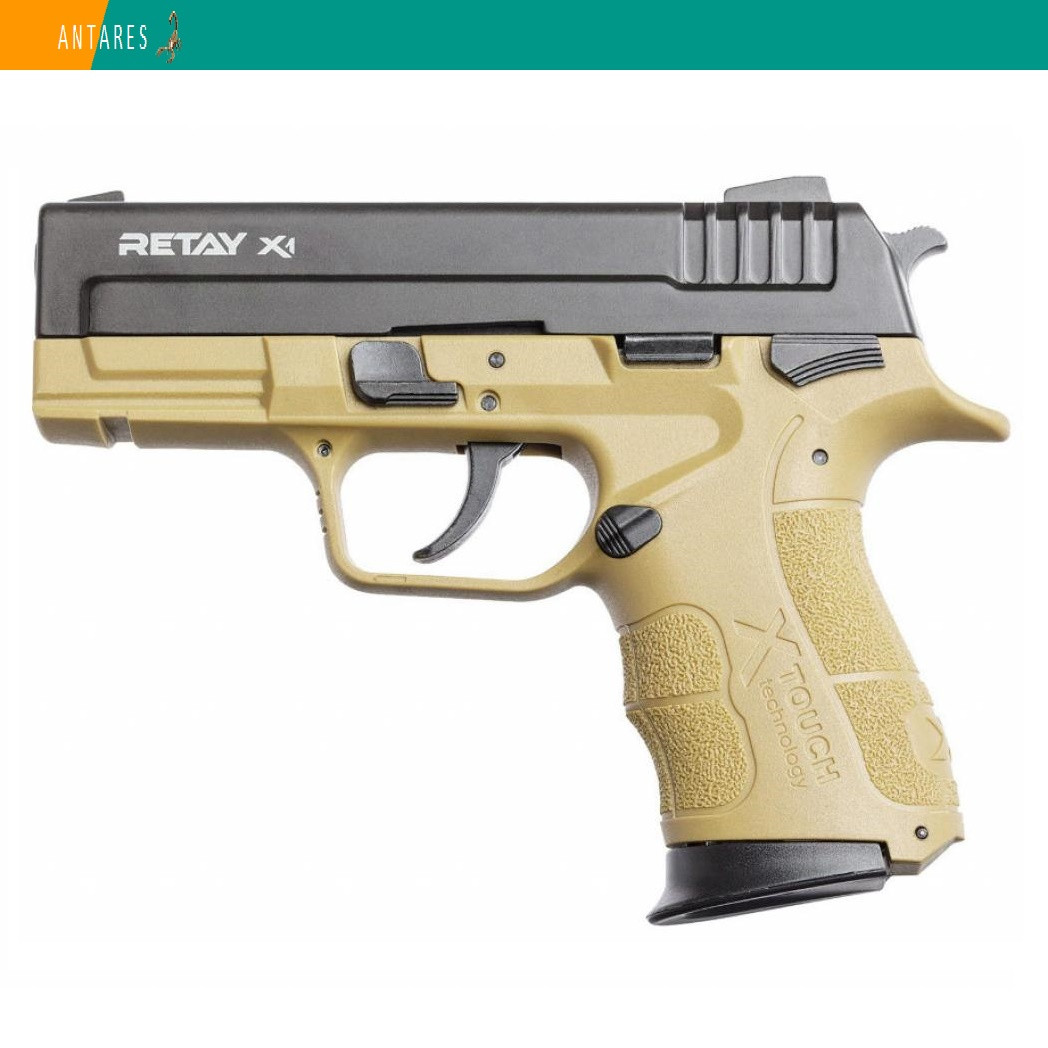 Пістолет стартовий Retay X1 Springfield eXtreme сигнально-шумовий пугач під холостий патрон sand Ретай (T570801Y)