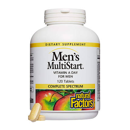 Вітаміни для чоловіків Natural Factors Men's MultiStart 120 таб., фото 1