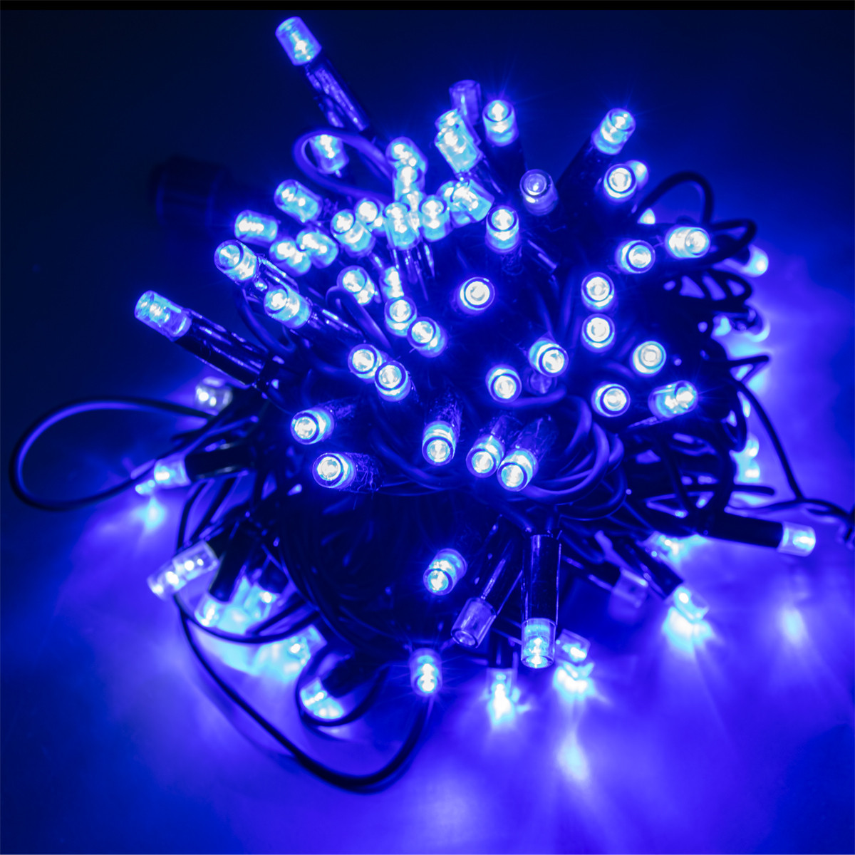 Уличная гирлянда на дом 10м Xmas LED 100L Синяя гирлянда на дерево, новогодняя гирлянда на фасад дома (NS) - фото 1 - id-p1528935458