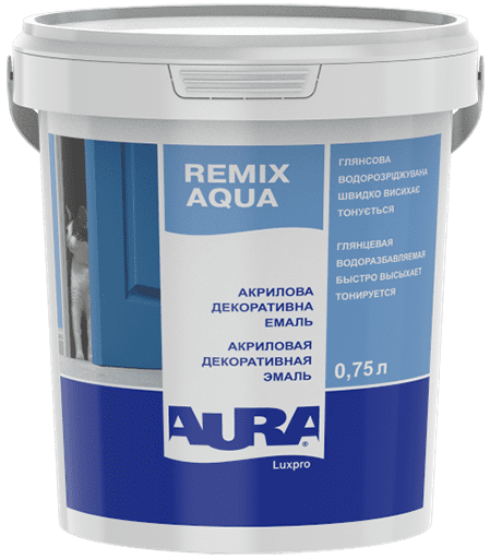 Акрилова емаль Aura Luxpro Remix Aqua біла глянсова 0.75л