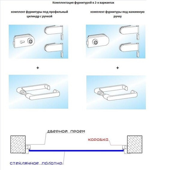 Стеклянные двери с матовым стеклом 950х1950мм - фото 2 - id-p9351465