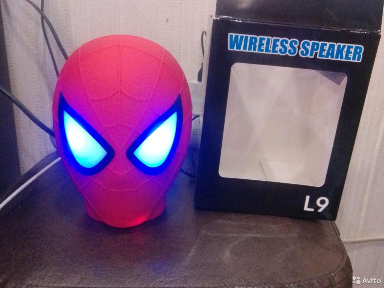 Портативна дитяча колонка Спайдермен, з підсвічуванням. Працює по Bluetooth