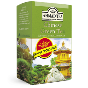 Чай Ahmad Tea Chinese Green Tea, зелений, листовий, 100 г