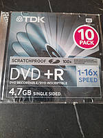 Диски DVD+R TDK SCRATCH PROOF 4,7gb 16 x защита от царапин архивные