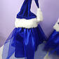 Костюм снігурочка новорічний 1-8 років спідниця фатинова та шапка синій колір 1 шт, фото 3