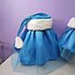 Костюм снігурочка новорічний 1-8 років спідниця фатинова та шапка блакитний колір 1 шт, фото 4