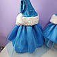 Костюм снігурочка новорічний 1-8 років спідниця фатинова та шапка блакитний колір 1 шт, фото 5