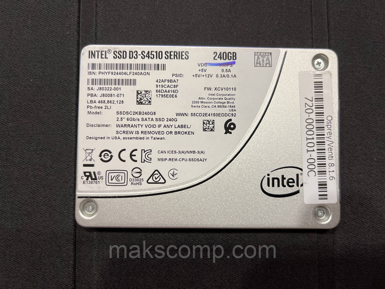 SSD Intel D3-S4510 240GB 2.5" SATAIII