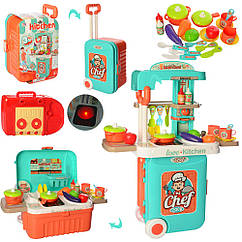 Дитячий ігровий набір інтерактивна кухня велика 008-956A з аксесуарами / складається у валізу**