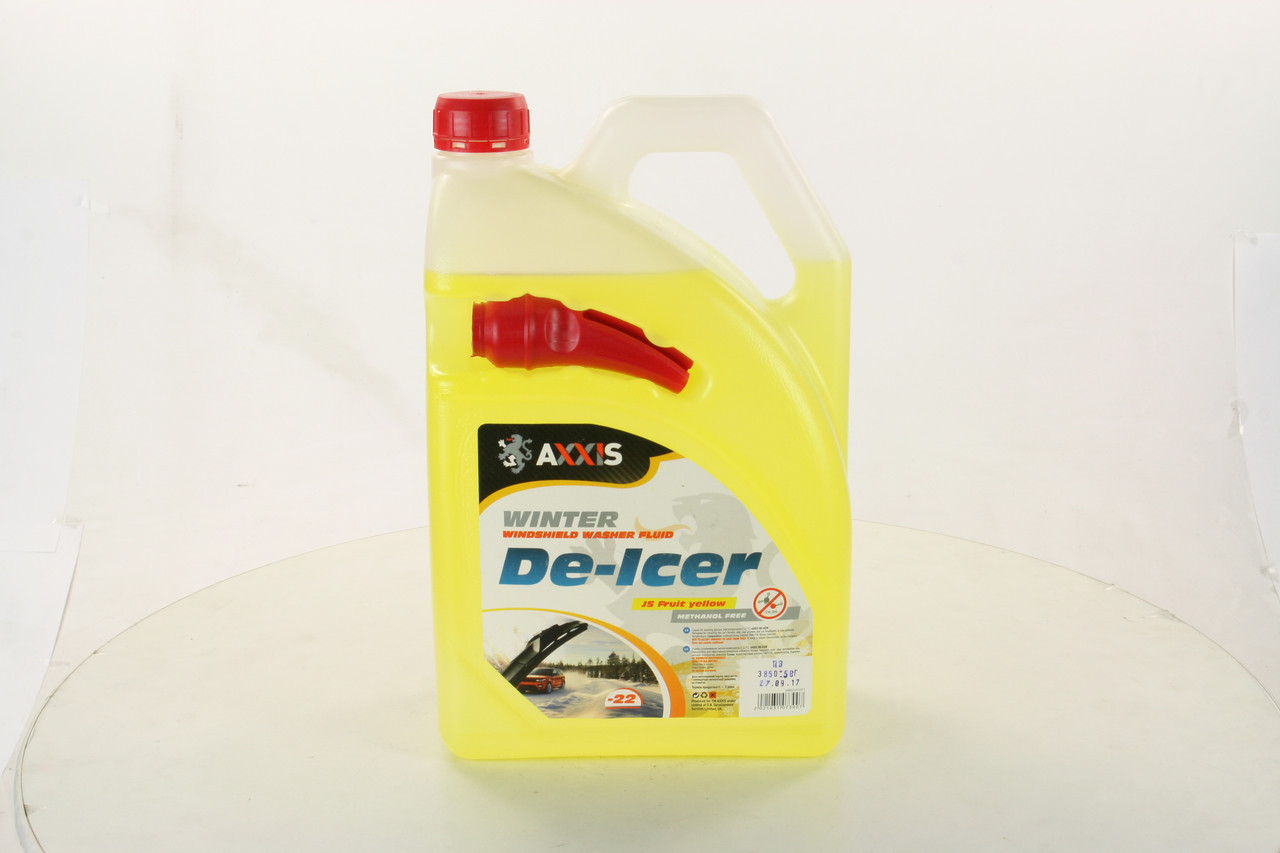 Омивач скла зимовий -22 GS Fruit yellow (каністра з лейк.) 4л AXXIS