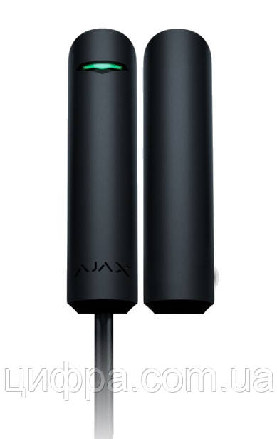 Датчик відкриття Ajax DoorProtect Fibra black
