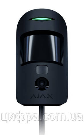 Датчик руху з фотоверифікацією Ajax MotionCam (PhOD) Fibra black, фото 1