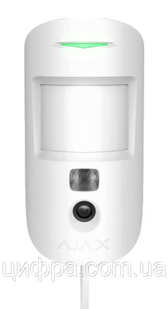 Датчик руху з фотоверифікацією Ajax MotionCam (PhOD) Fibra white