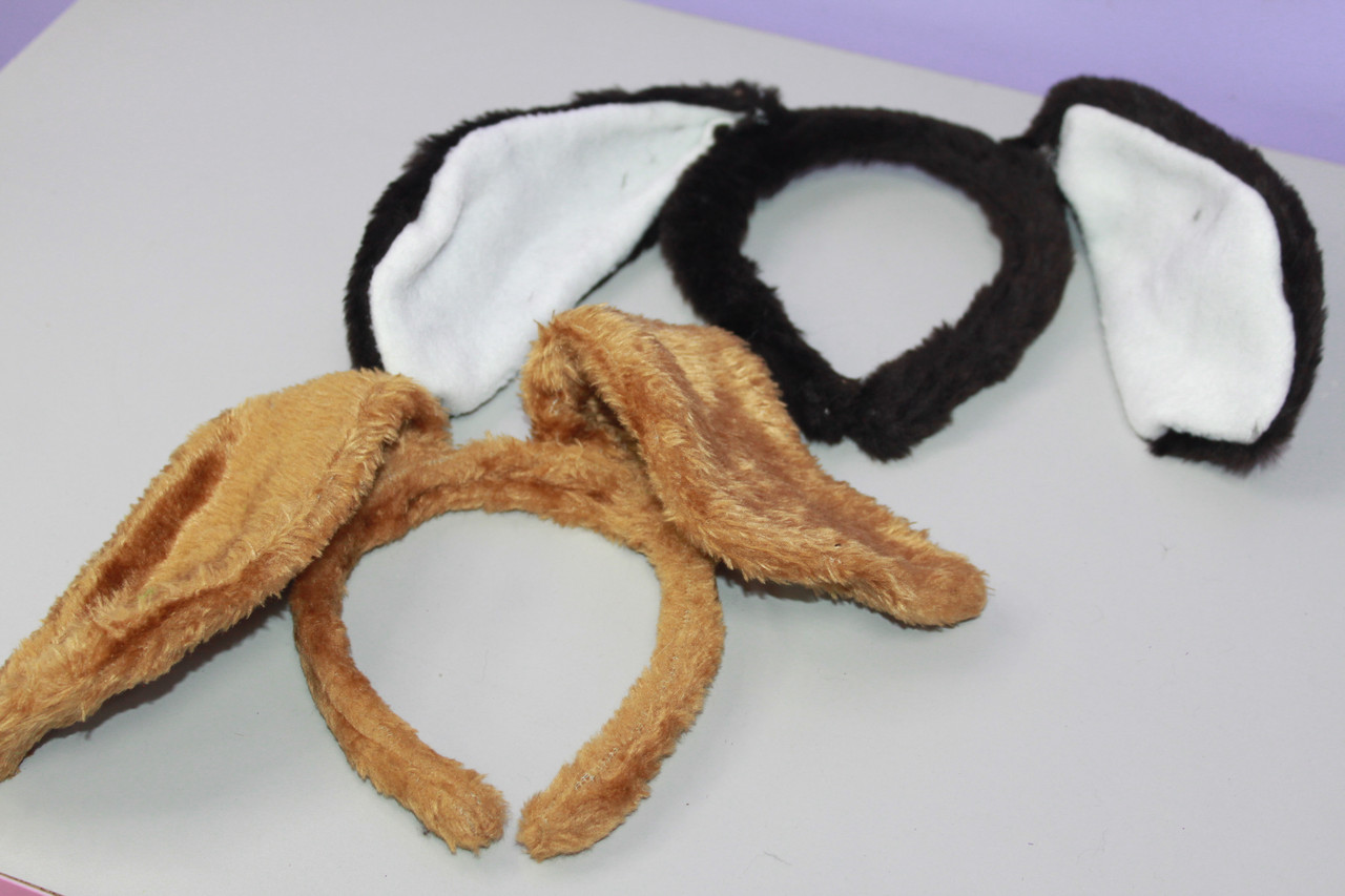 Дитячий карнавальний обруч вушка собачка хутряний, фото 1