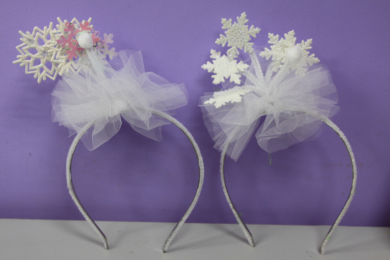Дитяча новорічна корона обруч сніжинка 1 шт, фото 1