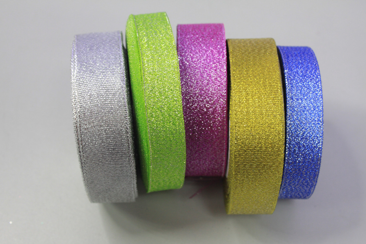 Стрічка для прикраси новорічних подарунків блискуча, фото 1