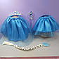 Костюм новорічний Ельза 1-8 років спідниця фатинова та корона блакитний колір 1 шт, фото 2