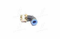 З'єднувач аварійний кутовий (зов різьба) 3/8 d-8 (пластик/метал)