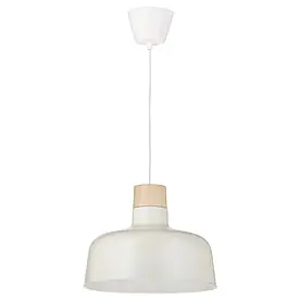 IKEA BUNKEFLO Підвісний світильник, білий / береза (604.883.90)