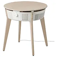 IKEA STARKVIND Стол с очистителем воздуха, шпон дуба, беленый / белый (804.619.45)
